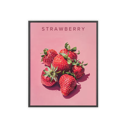 Erdbeeren - Poster in Rahmen