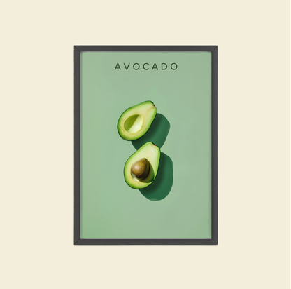 Avocado - Poster in Rahmen