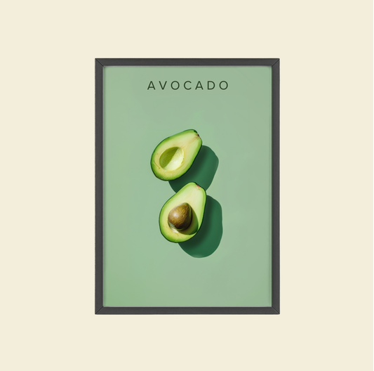Avocado - Poster in Rahmen