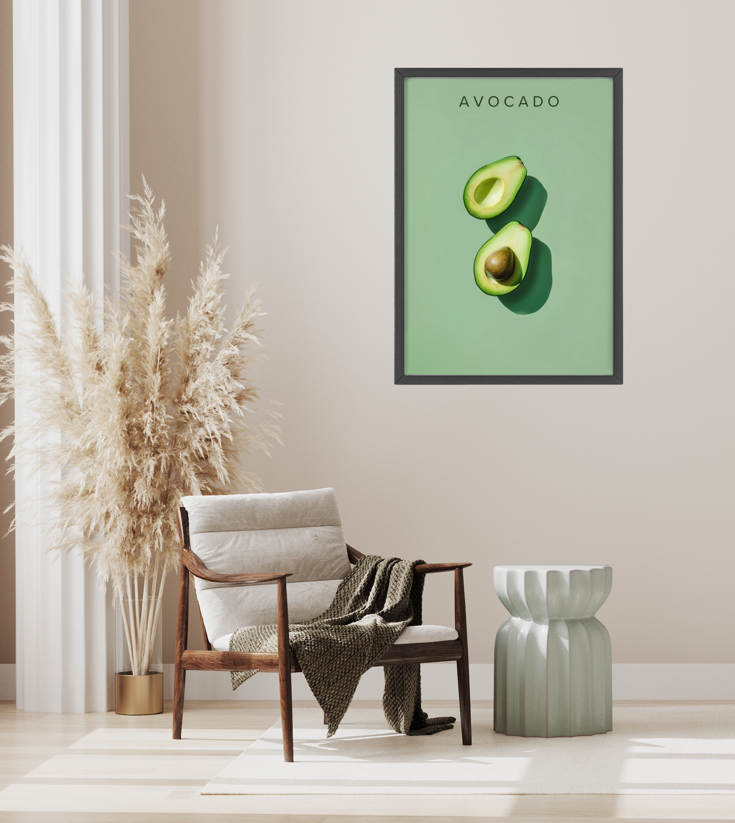 Avocado - Poster in Rahmen