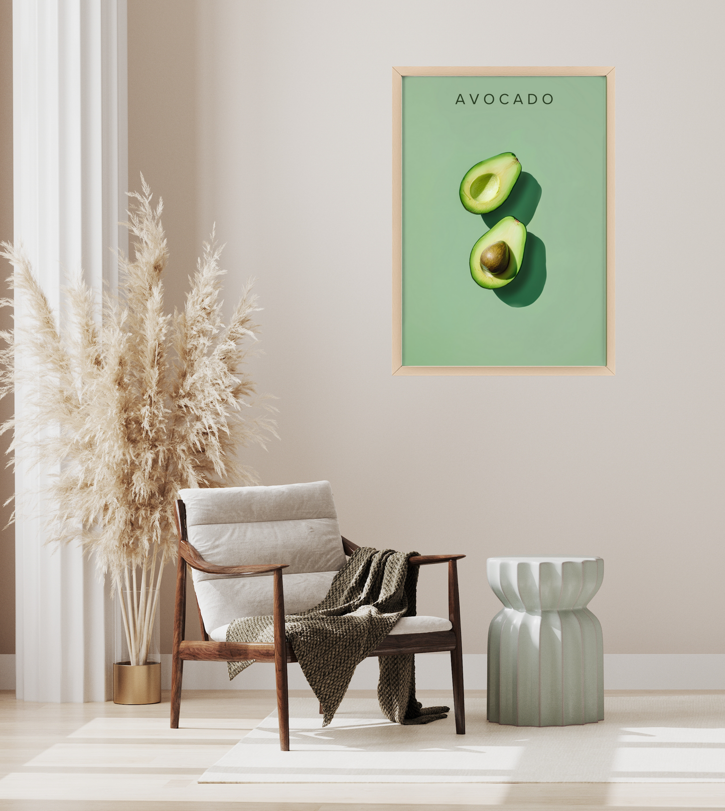 Avocado - Poster in Rahmen