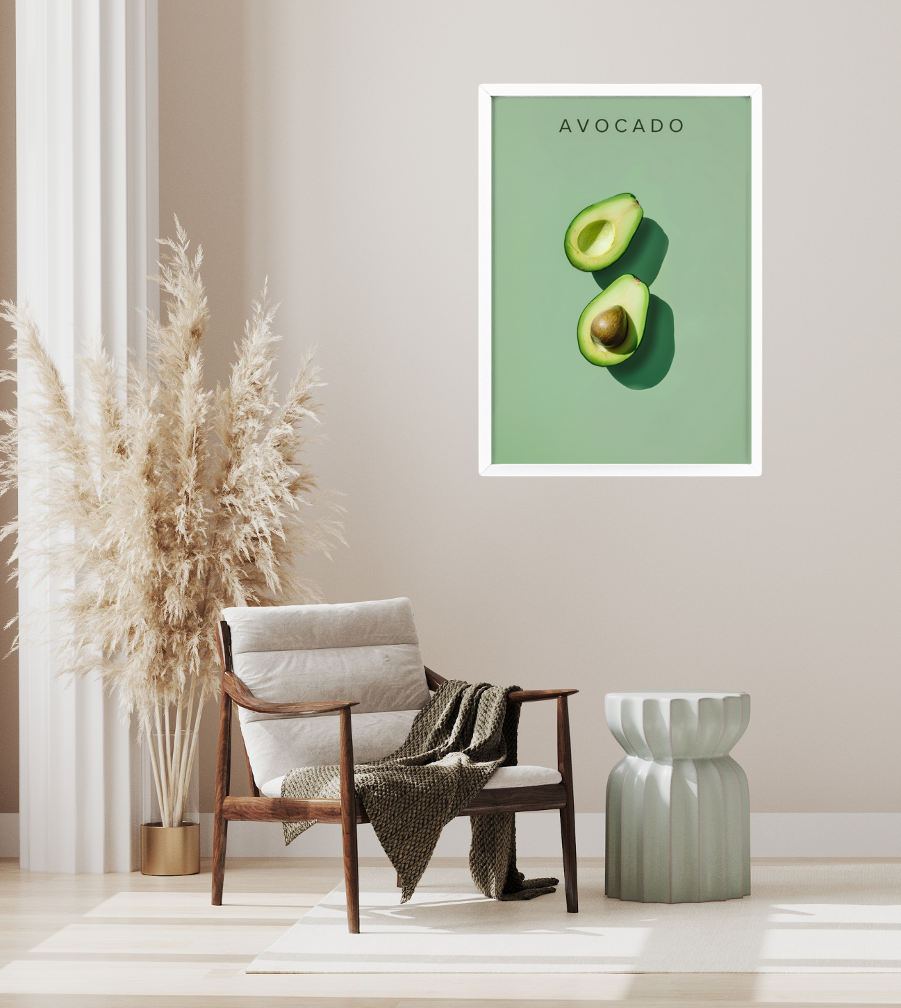 Avocado - Poster in Rahmen