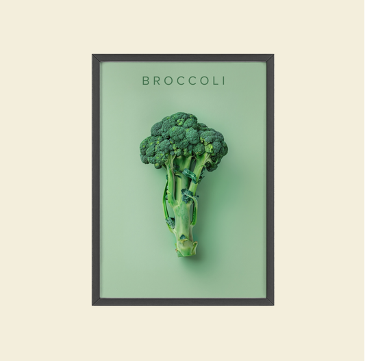 Brokkoli - Poster in Rahmen
