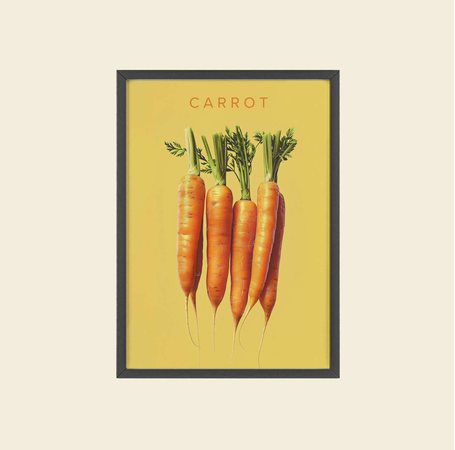 Karotten - Poster in Rahmen
