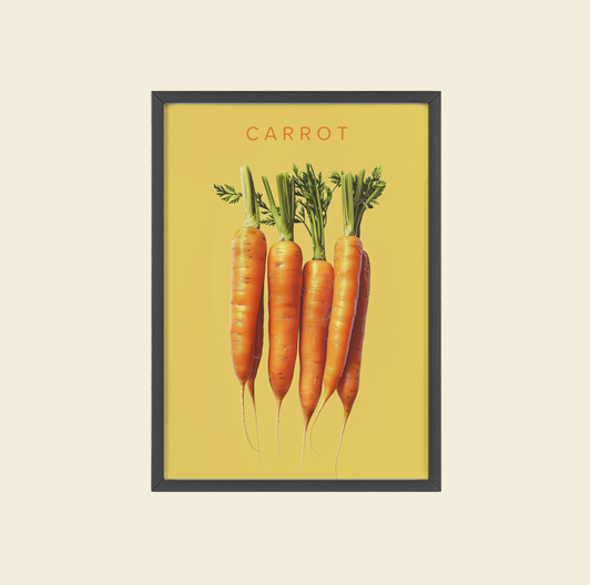 Karotten - Poster in Rahmen