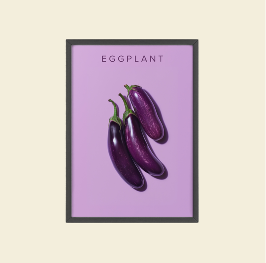 Aubergine - Poster in Rahmen