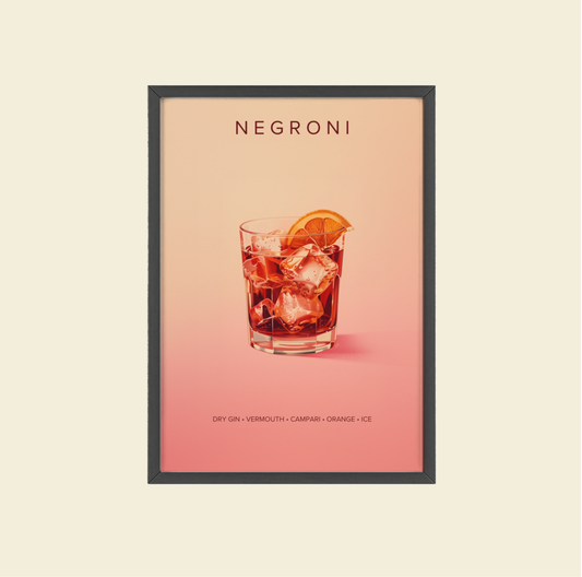 Negroni - Poster in Rahmen