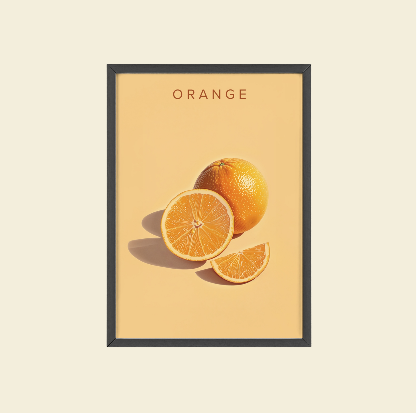 Orange - Poster in Rahmen