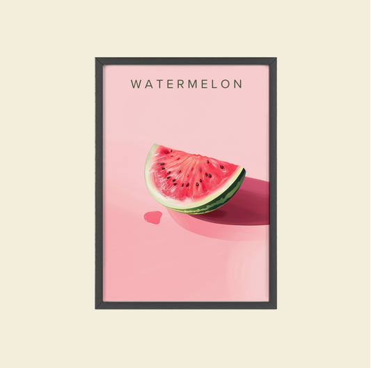 Wassermelone - Poster in Rahmen